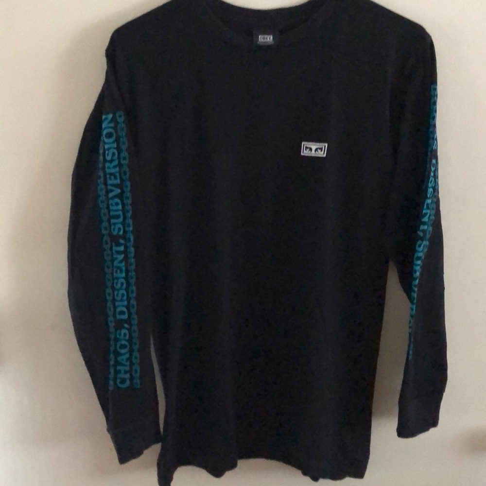 Pre-Owned Long Sleeve Obey Shirt Size Small